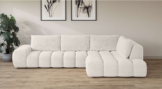 OTTO home Ecksofa AZITA L-Form, XL 296 cm - Designsofa in Bubble-Optik, lose Rückenkissen, traumhafte Steppung