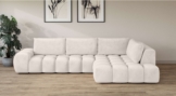 OTTO home Ecksofa AZITA L-Form, XL 296 cm - Designsofa in Bubble-Optik, lose Rückenkissen, traumhafte Steppung