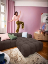 OTTO home Ecksofa KALLIE L-Form, 248 cm - OTTO. Verlässliche Qualität., Bubble Optik, moderne Steppung, hoher Sitzkomfort