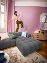 OTTO home Ecksofa KALLIE L-Form, 248 cm - OTTO. Verlässliche Qualität., Bubble Optik, moderne Steppung, hoher Sitzkomfort