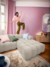 OTTO home Ecksofa KALLIE L-Form, 248 cm - OTTO. Verlässliche Qualität., Bubble Optik, moderne Steppung, hoher Sitzkomfort