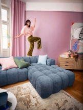 OTTO home Ecksofa KALLIE L-Form, 248 cm - OTTO. Verlässliche Qualität., Bubble Optik, moderne Steppung, hoher Sitzkomfort