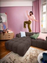 OTTO home Ecksofa KALLIE L-Form, 248 cm - OTTO. Verlässliche Qualität., Bubble Optik, moderne Steppung, hoher Sitzkomfort