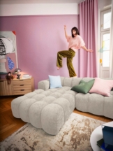 OTTO home Ecksofa KALLIE L-Form, 248 cm - OTTO. Verlässliche Qualität., Bubble Optik, moderne Steppung, hoher Sitzkomfort