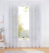 Bruno Banani Gardine Tilo (1 St), Kräuselband, transparent, Ausbrenner, transparent, Ausbrenner, gewebt, verschiedene Größen