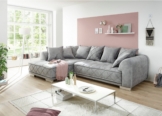 ED EXCITING DESIGN Ecksofa Sentina L-Form, mit Rückenkissen