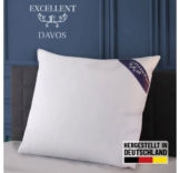 Excellent 3-Kammer-Kopfkissen Davos, mit 100% Gänsedaunen in den Außenkammern gefüllt