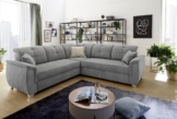 Jockenhöfer Gruppe Ecksofa Udine L-Form, B: 263 cm, mit Bettfunktion, Bettkasten, Kopfteilverstellung & Zierkissen
