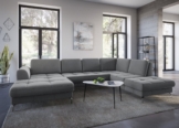 sit&more Wohnlandschaft Bendigo U-Form, inklusive Sitztiefenverstellung, Bodenfreiheit 12 cm, in 2 Fußfarben