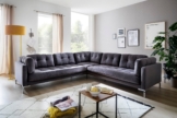 Trends by HG Wohnlandschaft Landau U-Form, in Cord-Stoff mit Metallfuß