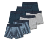 Tchibo - 7 Kinder-Slipboxer - Jungen - Gr. 110/116 - dunkelblau/print