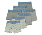 Tchibo - 7 Kinder-Slipboxer - Jungen - Gr. 134/140 - olivgrün/print