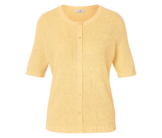 Tchibo - Feinstrick-Cardigan mit Leinen - Damen - Gr. L - gelb